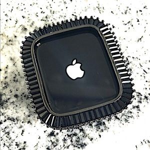 Apple Watch Case Cover, Limited Edition Black Lab Diamond baguette, 44mm